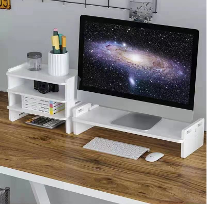 Mr.Dolphin #Computer Monitor Elevated Rack Office Desk Keyboard Desktop