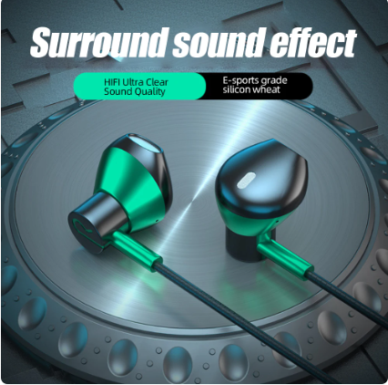 3.5mm Wired Earphones Stereo Music Deep Bass Earbuds Headset Sports Headset In-line Control With Mic Type C Headphones