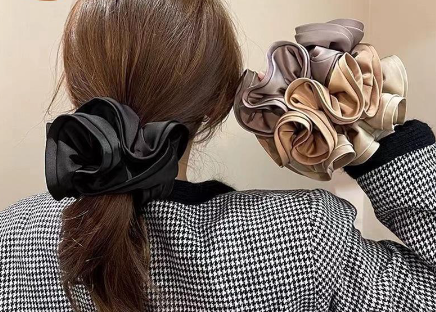 Color Satin Silk Scrunchies Hair Ring