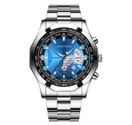 Original Luxury Fashion Golden Men's Watch Calendar Luminous Stainless Steel Watch 006