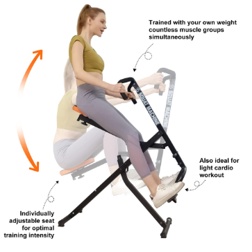 Squat Exercise Rowing Machine Cardio Training Riding Fitness Trainer For Home Gym Full Body Workout