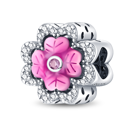 S925 Silver Pandora Same Design Colorful Spring Garden Series Suitable for Original Bracelet s8