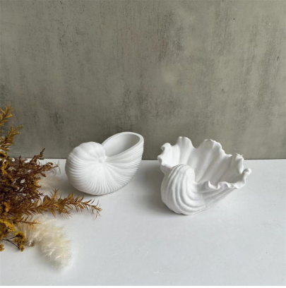 Conch Sea Shell Resin Storage Mold Silicone Molds Epoxy Resin Conch Scallop Shaped Plaster Mold Concrete Clay for Beads Jewelry Ornaments