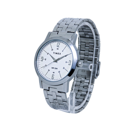 Timex T1 Series Silver Stainless Steel Analog Quartz Watch For Men TW00T105E CLASSICS