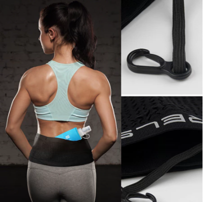 Wrels Belt Bag For Running Large Capacity High Elasticity Multifunction Knitted Mesh Breathable