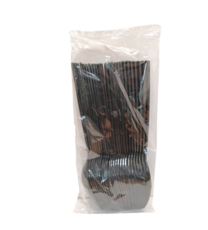 Disposable Plastic Spoon Black 25's
