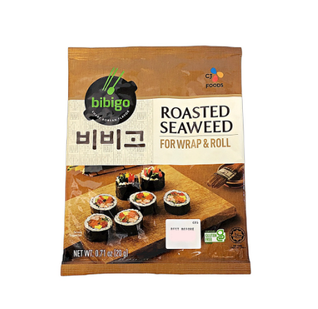 Bibigo Roasted Seaweed Wrap & Roll  5 sheets