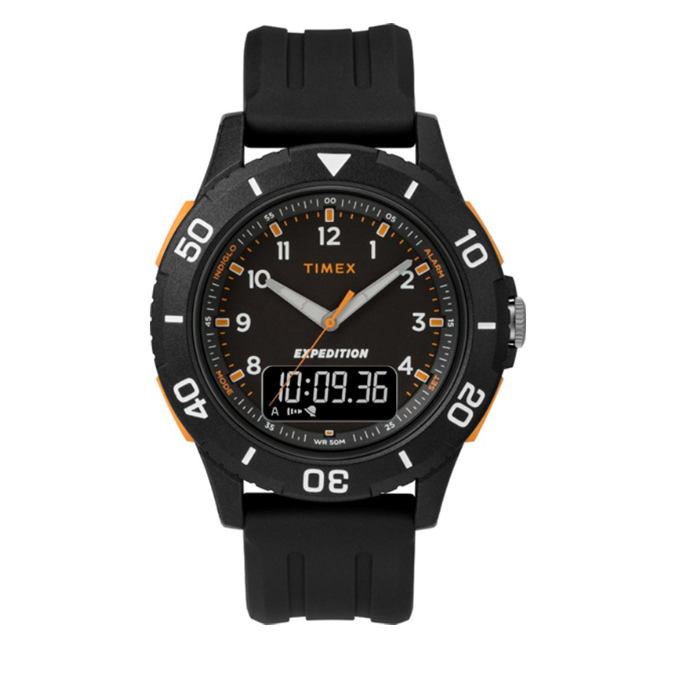 Timex Expedition Katmai Combo Black Rubber Analog-Digital Watch For Men TW4B16700 OUTDOOR