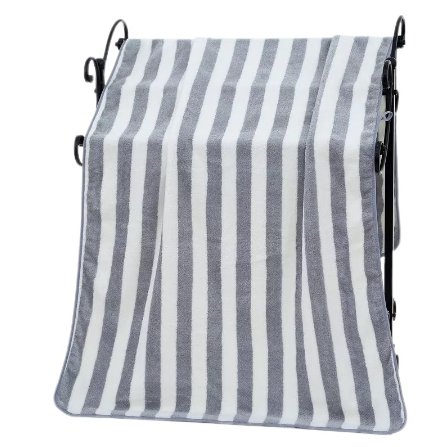 Angbon Cotton Bath Towel Highly Absorbent Striped Unisex Shower Towel