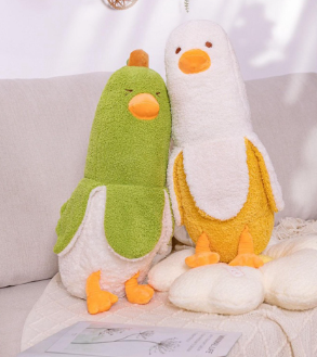 Banana Duck Plush Toys Stuffed Animal Soft Toys Duck Stuffed Plush Toy Yellow Duckling Duckie Stuff Funny Cuddly shinph