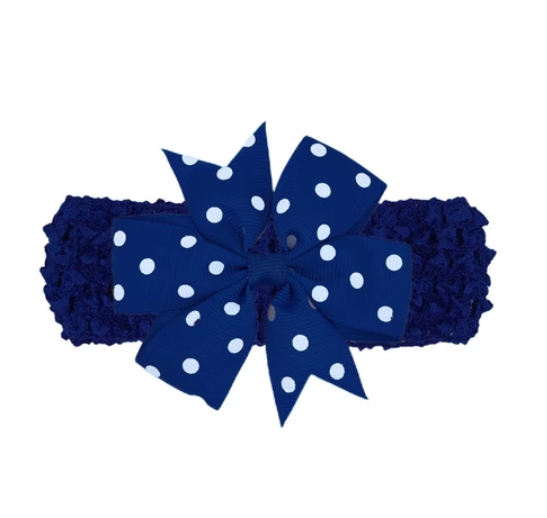 Baby Girl Cute Bow Hairband Baby Hair Accessories Girl Hair Accessories Girl Polka Dot Bow Hair Rope HA21