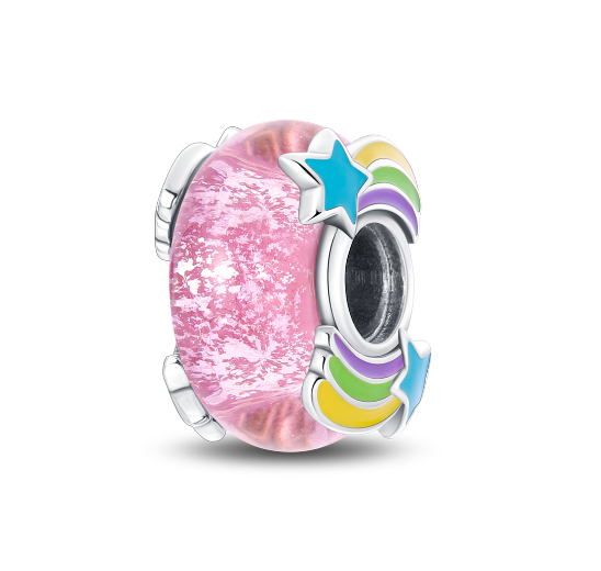 S925 Silver Pandora Same Design Glass Beads Sea Animal Butterfly Seahorse Sea Turtle Beads Suitable for Original Bracelets  07