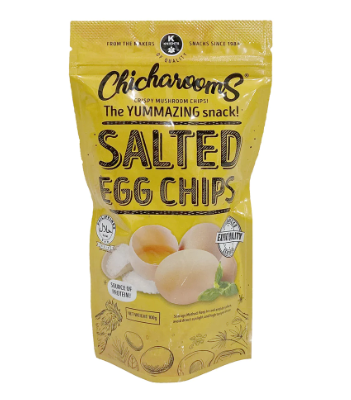 Chicharooms Salted Egg Crispy Mushroom Chips 100g