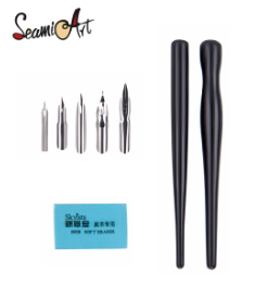 SeamiArt 5 Pcs. Pen Nib + 2 Pcs. Pen Holder Set For Artist Anime Comic Calligraphy