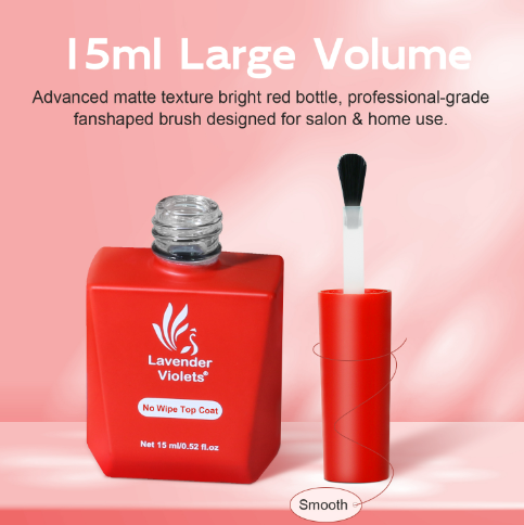 15ml Large No Wipe Glossy Top Coat Shiny for Soak Off UV LED Gel Nail Polish Manicure Nail Art Salon