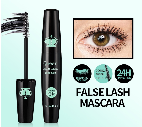 KIMUSE Queen False Lash Black Mascara Thicken Lashes From Root To Tip Waterproof & Long Lasting Mascara Eye Makeup