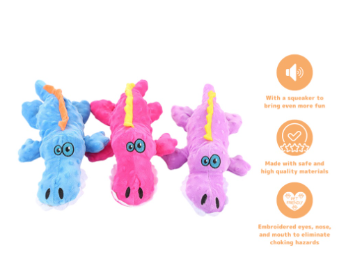 Alligator Squeaky Toy For Dogs/Cats / Pet Stuffed Toy