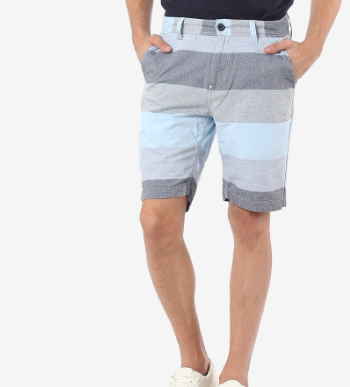 Lee Men Urban Riders Stripes Shorts (Grey)