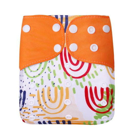 Reusable Waterproof Diaper With Single Size Print D9
