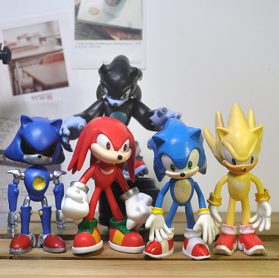 Super Sonic the Hedgehog Game Action Figures Kids Boy Girl Toy 6pcs Set Kids Gift