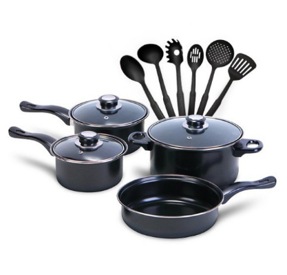 13pcs KITCHEN NON-STICK COOKWARE AND UTENSILS SET
