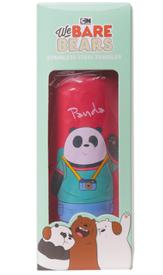 We Bare Bears Panda Red 600 ml Stainless Steel Tumbler