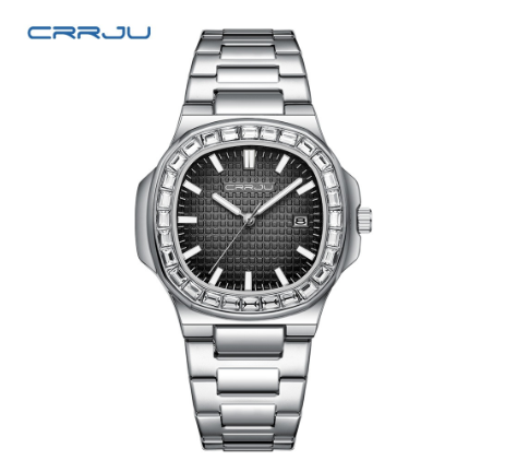 CRRJU watches top luxury original authentic high end fashion trend casual minimalist stainless steel design creative dial quartz waterproof Watch 5