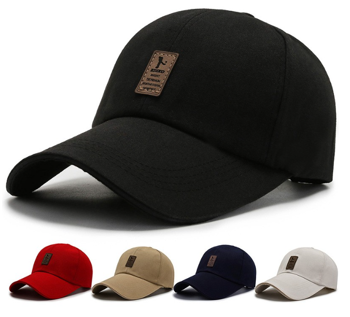 Black Plain Metal Adjust Cap Fashion Hats Outdoor Bull Caps Close Baseball Cap for Men/women