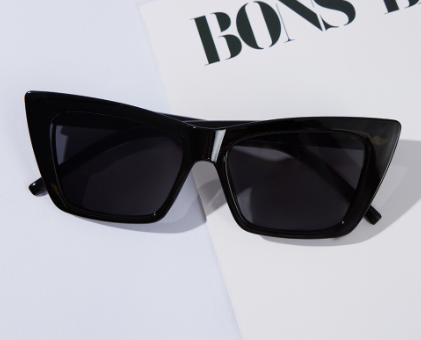 Casual Plain Full Rim Cat Eye Sunglasses With Glasses Box