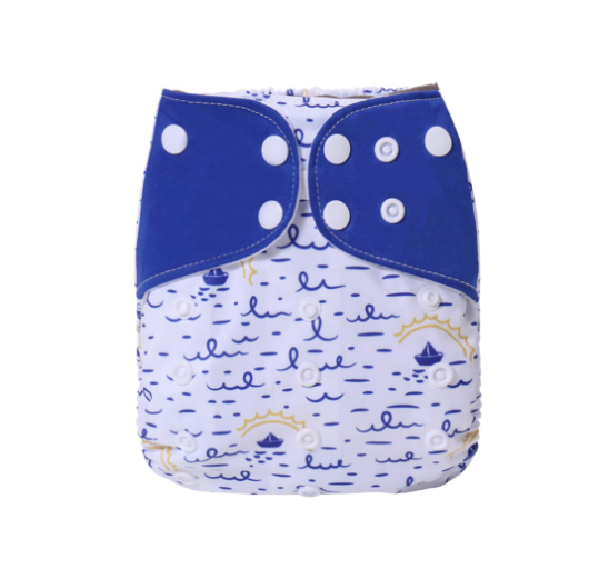 Reusable Waterproof Diaper With Single Size Print D37
