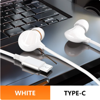 High Quality Ceramic Wired Headset Type-C/3.5mm HIFI Bass Stereo Sport Music Earphones with Microphone For Xiaomi Huawei IPhone