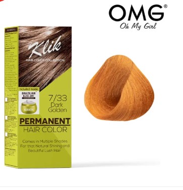 KLIK Permanent Hair Color Cream 60ML - 7.33 Dark Golden