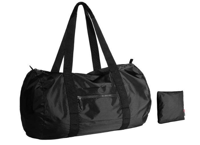 pack all 45L Foldable Duffel Bag, Water-Resistant Sports Gym Bag, Portable Weekender Bag Lightweight for Travel, Fitness and Camping (Navy Blue)