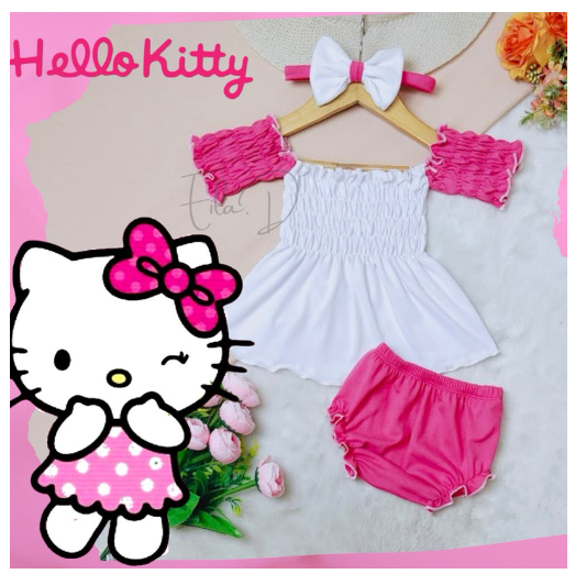 3in1 Tiffany Disney Smocking Set for Baby Girl 1-18 Months S11