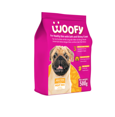 Woofy Dry Dog Food Adult  Meat Mix Flavor 500g