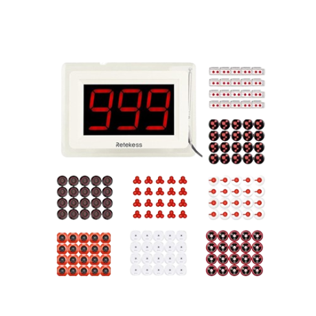 Retekess T114 Wireless Calling System Waiter System Table Pager Host and Pagers for Staff Call Button