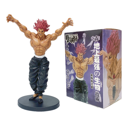 22cm Anime BAKI Hanma Figure Son of Ogre Hanma Yujirō Action Figure Anime Character Figurines Model Toy
