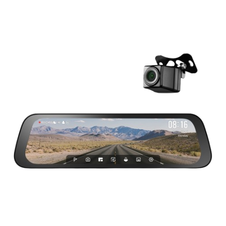 70mai Rearview Dashcam S500 | STARVIS 2 Sensor | Dual-Channel HDR Recording | 9.35'' Touch Screen
