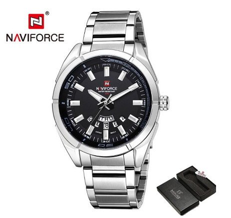 Naviforce NF9038 Men Top Brand Full Steel Waterproof Casual Quartz Date Sport Military Wrist Watch 004