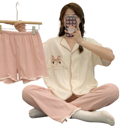 Lovito Women Button Pajama Sets LNA24087 (Multi-Color)