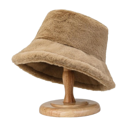 Lovito Women Casual Plain Plush Artificial Rabbit Fur Autumn And Winter Hats LFA10570