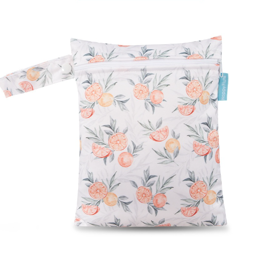 18x25cm Baby Diaper Bag Cartoon Print Wet Dry Bags Nappy Zipper Handbag Stroller Carry Pack Travel Outdoor Wet Diaper Storage Bags s13