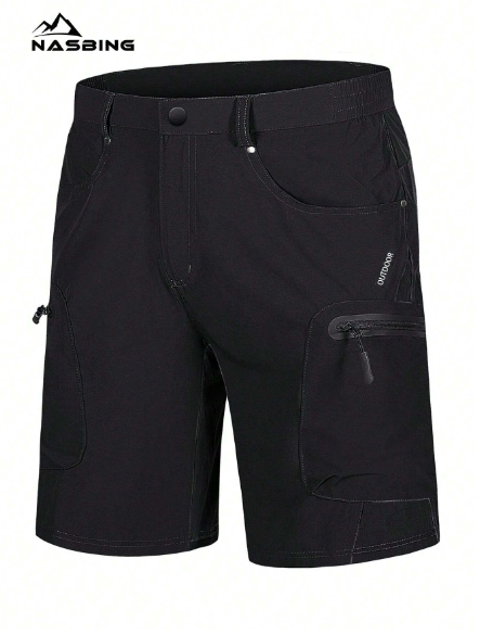 NASBING NASBING Men's Hiking Cargo Shorts Summer Athletic Quick Dry Multi Pockets Casual Stretch Waist Ripstop Shorts Workout Golf Cycling
