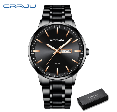 CRRJU men's watch casual style fashion trend simple design business temperament sports waterproof quartz movement 2193 01