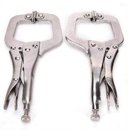 Ares 9inches-11inches Alloy Steel C Clamp Vise Grip Locking Welding Quick Pliers Wood Tenon Locator