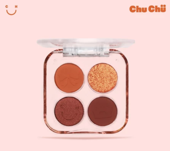 Chu Chu Beauty Color Quartet Eyeshadow Palette in Sunset Fling