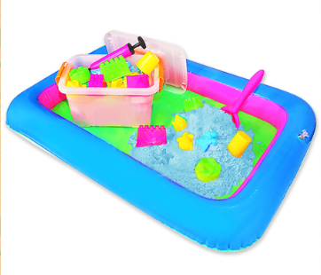 Retailmnl 1kg Space Play Sand Kinetic Motion Sand Playset with 18 pcs Mold (Blue)