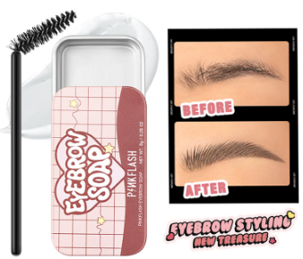 PINKFLASH 3D Eyebrow Soap Set Waterproof Long Lasting Drawing Eyebrow Gel Fluffy Feathered Lightweight Non-sticky Multi-use
