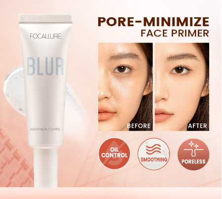 FOCALLURE Clear Gel Oil-Control Refreshing Face Primer Glow Pore-Blurring Smooth Surface Primer Makeup