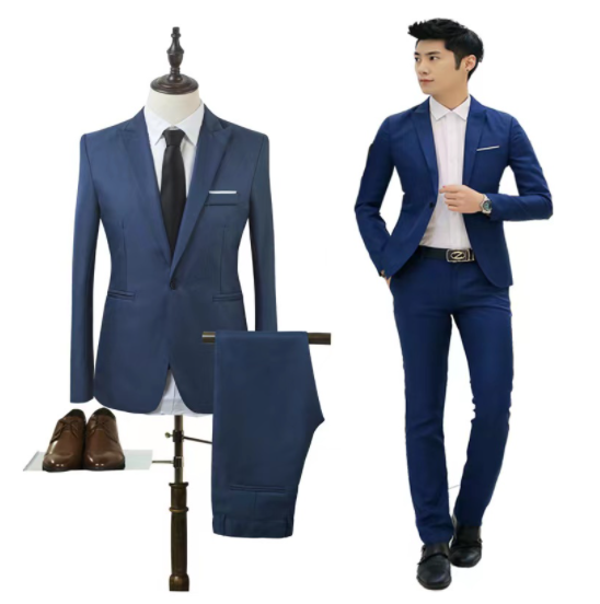 Vogue Wedding Men's Suits Casual Formal Tuxedos Blazer 2 Pieces Suit M-5XL